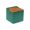 Zoutvaatje met deksel Versa Groen Keramisch Bamboe Dolomite 11 x 11 x 11 cm