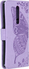 Hoesje Met Pasjeshouder Geschikt voor Xiaomi Mi 9T (Pro) - Vlinder Softcase Bookcase - Paars