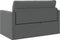 vidaXL - Vloersofa - Bed - 2-in-1 - Donkergrijs - 124x71x78 - cm - Stof