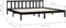 vidaXL - Bedframe - massief - grenenhout - zwart - 180x200 - cm