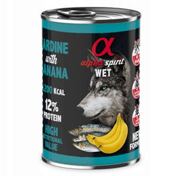 Natvoer Alpha Spirit ALPHA SPIRIT WET Sardina con plátano Vis 400 g
