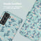 iMoshion Hoesje Geschikt voor Samsung Galaxy S21 FE Hoesje Met Pasjeshouder - iMoshion Design Bookcase smartphone - Blauw / Blue Flowers