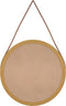 vidaXL - Wandspiegel - met - band - Ø - 45 - cm - goudkleurig