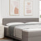 vidaXL - Hoofdbord - met - lijnenontwerp - - - Taupe - - - 200 - cm - - - Stof