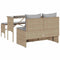 vidaXL - 3-delige - Tuinset - met - kussens - poly - rattan - beige