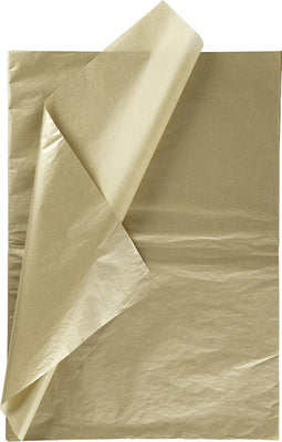 Tissuepapier - Zijdepapier - Crepepapier - Vloeipapier - Goud - Verpakken - Decoreren - Knutselen - 50x70 cm - 14 gram - 6 vellen