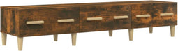 vidaXL - Tv-meubel - 150x34,5x30 - cm - bewerkt - hout - gerookt - eikenkleurig