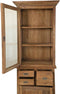 Vitrinekast met glas smal teakhout 72x46x193 - Naturel