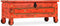 vidaXL Opbergkist 101x39x42 cm massief mangohout rood