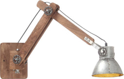 vidaXL Wandlamp industrieel rond E27 zilverkleurig