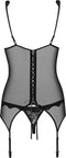 Obsessive Emperita inclusief String - Jarretelset - Maat S/M - Zwart