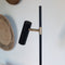 Atmooz - Vloerlamp Brianna - GU10 - Zwarte staande Lamp - Stalamp - Woonkamer - Hoogte 147cm - Metaal