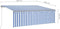 vidaXL - Luifel - automatisch - uittrekbaar - met - rolgordijn - 4,5x3 - m - blauw - wit