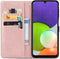 iMoshion Hoesje Geschikt voor Samsung Galaxy M22 / A22 (4G) Hoesje Met Pasjeshouder - iMoshion Mandala Bookcase - Rosé Goud