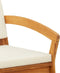 vidaXL - Ligbank - met - Kussens - 115x70x72 - cm - Massief - Acaciahout