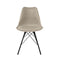 Kick kuipstoel Metal Luuk - Eetkamerstoel - Comfortabele zitting - taupe