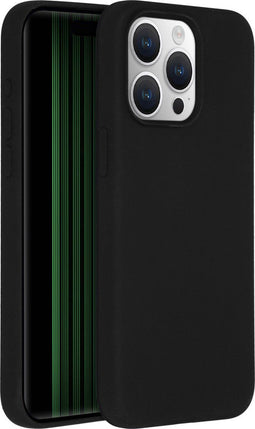 Accezz Liquid Silicone Backcover - iPhone 15 Pro Max - Schokabsorberend - Zwart