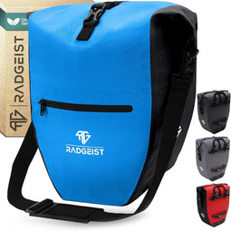 RADGEIST - Fietstas voor fietsdrager - 2-in-1 waterdicht en schoudertas - (28 liter)