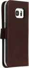 Selencia Hoesje Geschikt voor Samsung Galaxy S7 Hoesje Met Pasjeshouder - Selencia Echt Lederen Bookcase - Bruin
