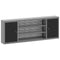 vidaXL - Wandgemonteerde - Gereedschapskast - met - Bord - zwart - 150x20x55 - cm - Staal
