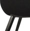 Alterego Riga - Zwart Stof - Met Armleuningen - 59x54x80cm
