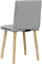 vidaXL - Eetkamerstoelen - 2 - st - stof - lichtgrijs