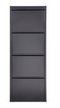 Bizzotto Eyvin - Schoenenrek - 4 Vakken - Zwart - 50x15x140 cm
