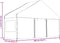 vidaXL - Prieel - met - dak - 8,92x5,88x3,75 - m - polyetheen - wit