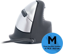 R-Go Tools HE Break - Ergonomische Muis - Verticaal - Pauze-indicator - Zwart