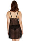 Freya Freya Fancies - Nachthemd AA1018 - Sexy doorschijnend met kanten nekrand - Zwart