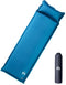 vidaXL - Kampeermatras - met - kussen - zelfopblazend - 1-persoons - turquoise
