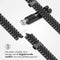 Jubilee stalen bandje voor de Apple Watch Series 1-9 / SE / Ultra (2) - 42/44/45/49 mm - Zwart
