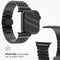 Jubilee stalen bandje voor de Apple Watch Series 1-9 / SE / Ultra (2) - 42/44/45/49 mm - Zwart