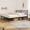 vidaXL - Bedframe - met - hoofdbord - metaal - zwart - 200x200 - cm