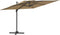 vidaXL - Zweefparasol - met - dubbele - bovenkant - 400x300 - cm - taupe