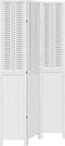 vidaXL - Kamerscherm - met - 3 - panelen - massief - paulowniahout - wit