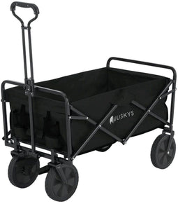 Juskys Bolderkar - Opvouwbaar - Max. 100kg - Zwart
