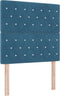 vidaXL - Hoofdbord - met - Cristal - Knoppen, - Ge - tufted, - Donkerblauw, - 100 - cm, - Fluweel