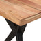 vidaXL - Eettafel - 140x70x76 - cm - massief - acaciahout - zwart