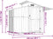 vidaXL - Tuinschuur - 270x130x208,5 - cm - gegalvaniseerd - staal - groen