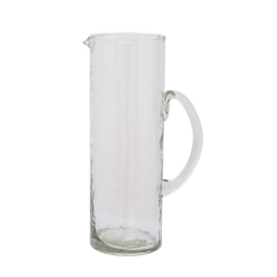 Jug Hammered Transparent Transparant / Recycled Glass