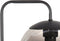 Wandlamp Bollique 4609ZW zwarte metalen wandlamp met smoke glas, E14 fitting, trendy stijl -