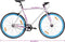 vidaXL - Fiets - met - vaste - versnelling - 700 - c - 55 - cm - wit - en - blauw