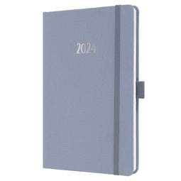 Sigel agenda 2024 - Jolie Feel - A5 - hardcover - 7 dagen/ 2 pagina's - light lilac - SI-J4407