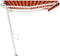 vidaXL - Luifel - automatisch - met - LED - windsensor - 600x300 - cm - oranje - bruin