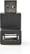 USB-A Adapter - USB 2.0 - USB-A Male - USB-A Female - 480 Mbps - Rond - Vernikkeld - PVC - Zwart - Envelop