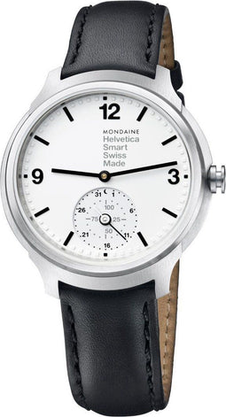 Mondaine Helvetica No1 - SmartWatch - Beweging en slaapmonitoring - Wit/zwart