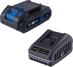Scheppach IXES 20V - Accu Starterset 2.0Ah + Acculader SBSK2.0 - Draadloos werken