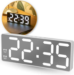 Nuvance - Digitale Wekker - Helder LED-display Dubbel Alarm - 8720986572682