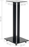 vidaXL - Speakerstandaarden - zuil-ontwerp - gehard - glas - zwart - 2 - st